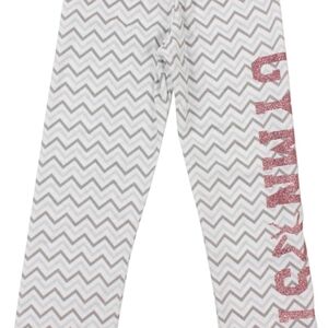 Kids Zigzag Pajama Bottoms - Pink and Gray